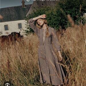 Marielle Dress in Delphine plaid new without tags by Doen